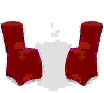 2x Stuhlhussen bordeaux