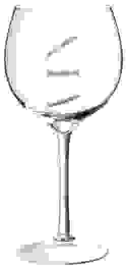 6x Weingläser "VIN" Silber