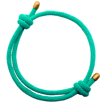 Armband Personalisierbar Tau mit Buchstabe Partnerarmband mintgrün