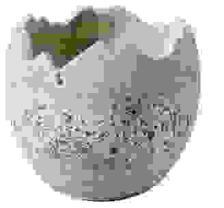 Ei Keramik Übertopf grau (17 cm)