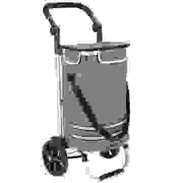 Einkaufstrolley Grau Alu 56L 31x24x54cm