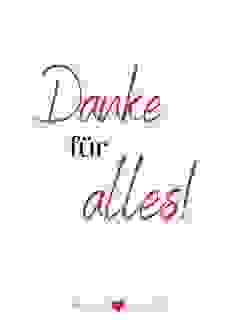 Grußkarte "Danke für alles!" A6