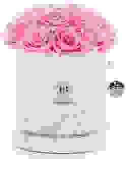 Large - White Marble - Rosa Bouquet
