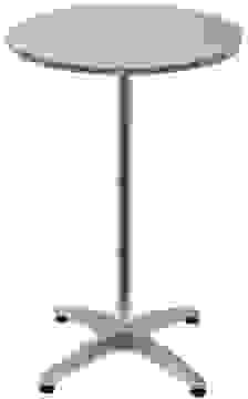 Stehtisch Silber Edelstahl/Alu Ø60cm höhenverstellbar