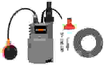 STHOR Tauchpumpe - 400W - 6000l/h MIT 15-Meter-Gartenschlauch inkl. Sprinkler und Armaturen UND YATO-Ventil 1".