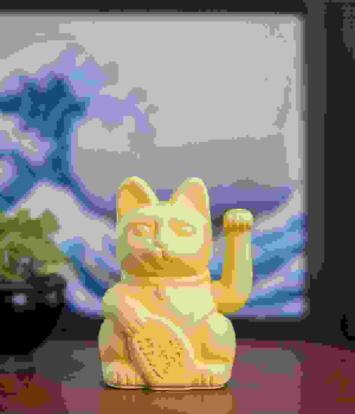 Winkekatze Lucky Cat Classic Yellow