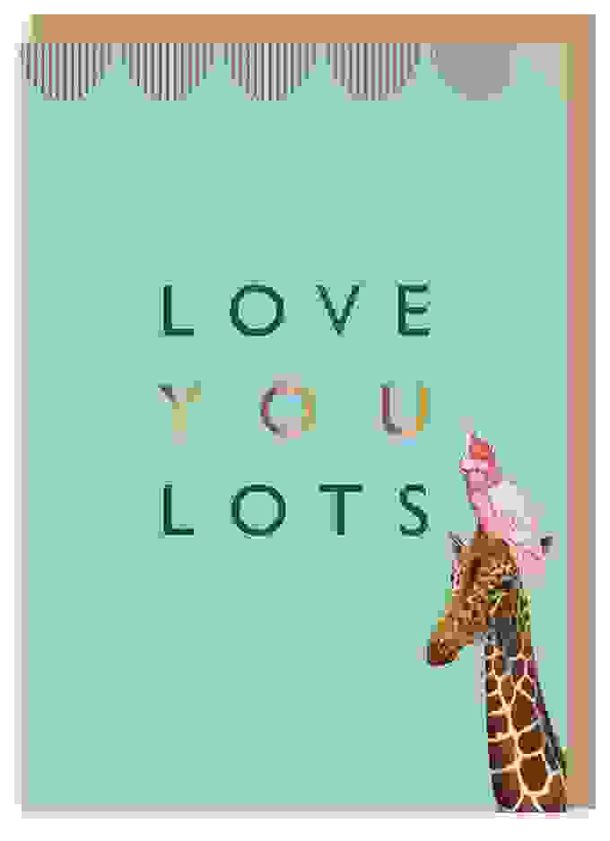 Love You Lots Giraffe Grußkarte