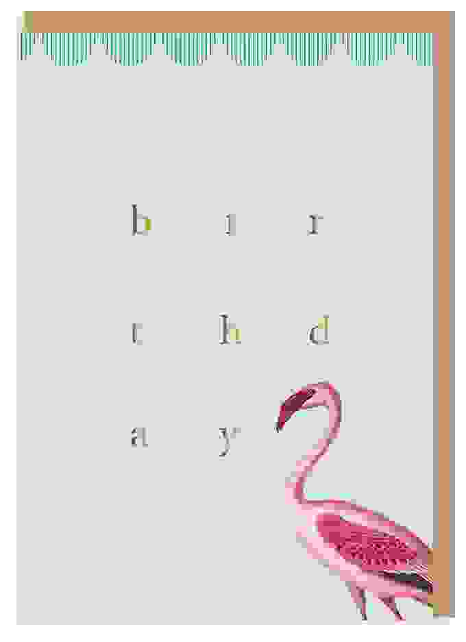 Birthday Flamingo Grußkarte