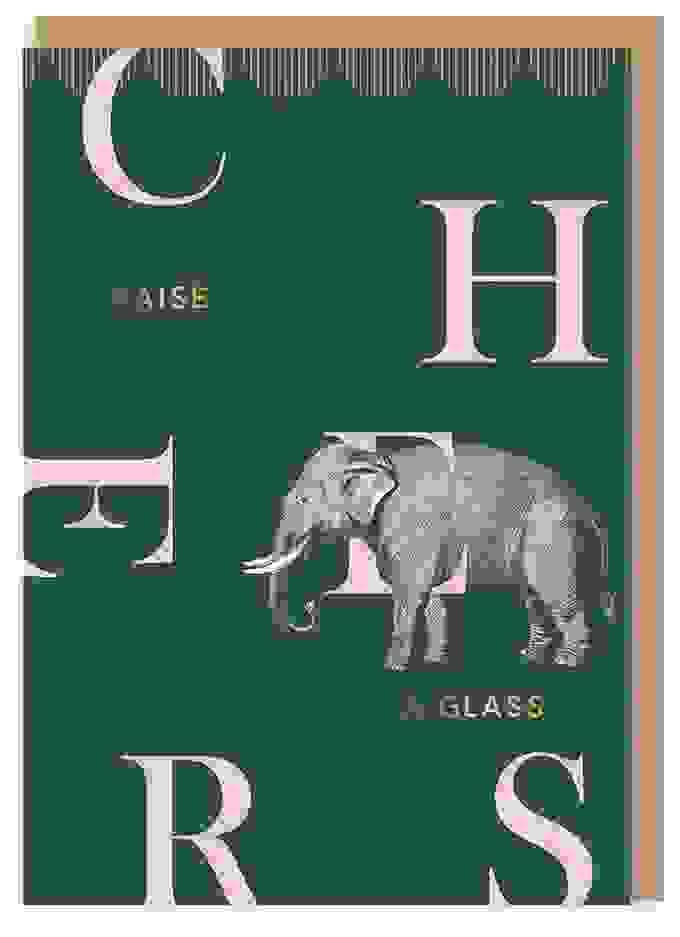 Cheers Elephant Grußkarte