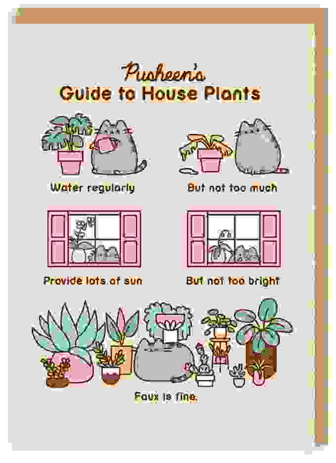 Pusheen’s Guide To House Plants Grußkarte