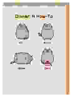 Dinner: A How To Pusheen Grußkarte