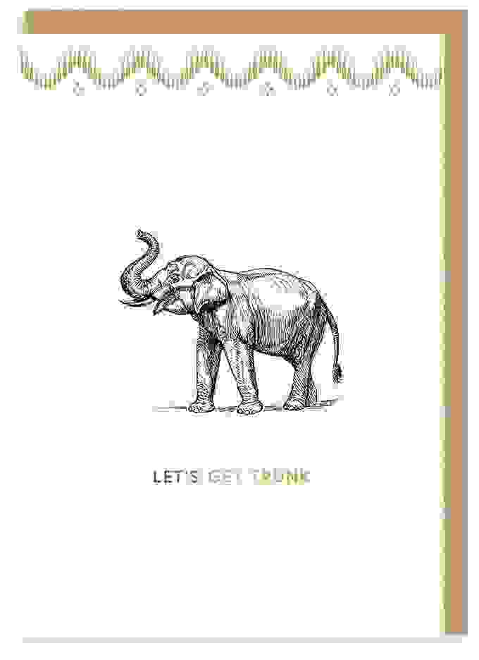 Mono Let’s Get Trunk Grußkarte