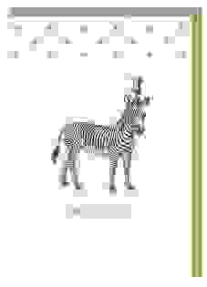Mono Party Animal Zebra Grußkarte