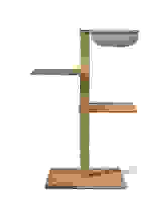 VIU-3 Kratzbaum – Eiche Natur Beige / Steingrau