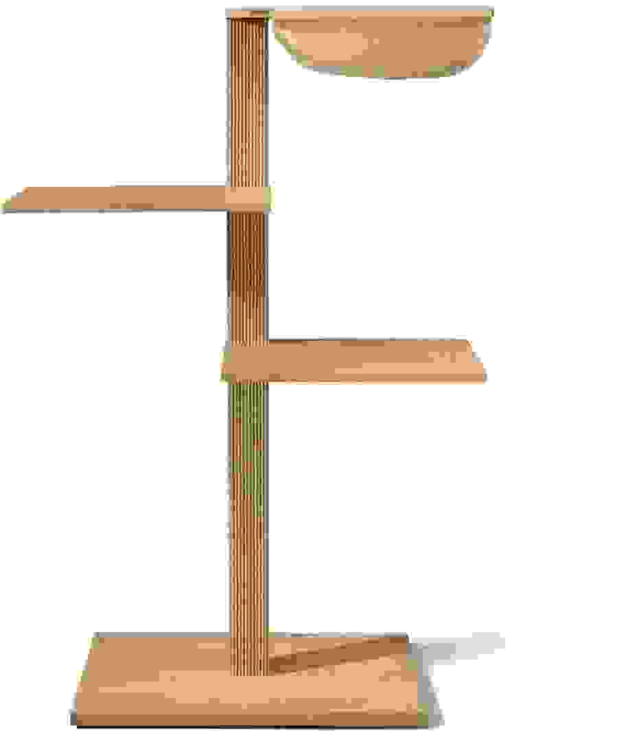 VIU-3 Kratzbaum – Eiche Weiß Beige / Strandbeige