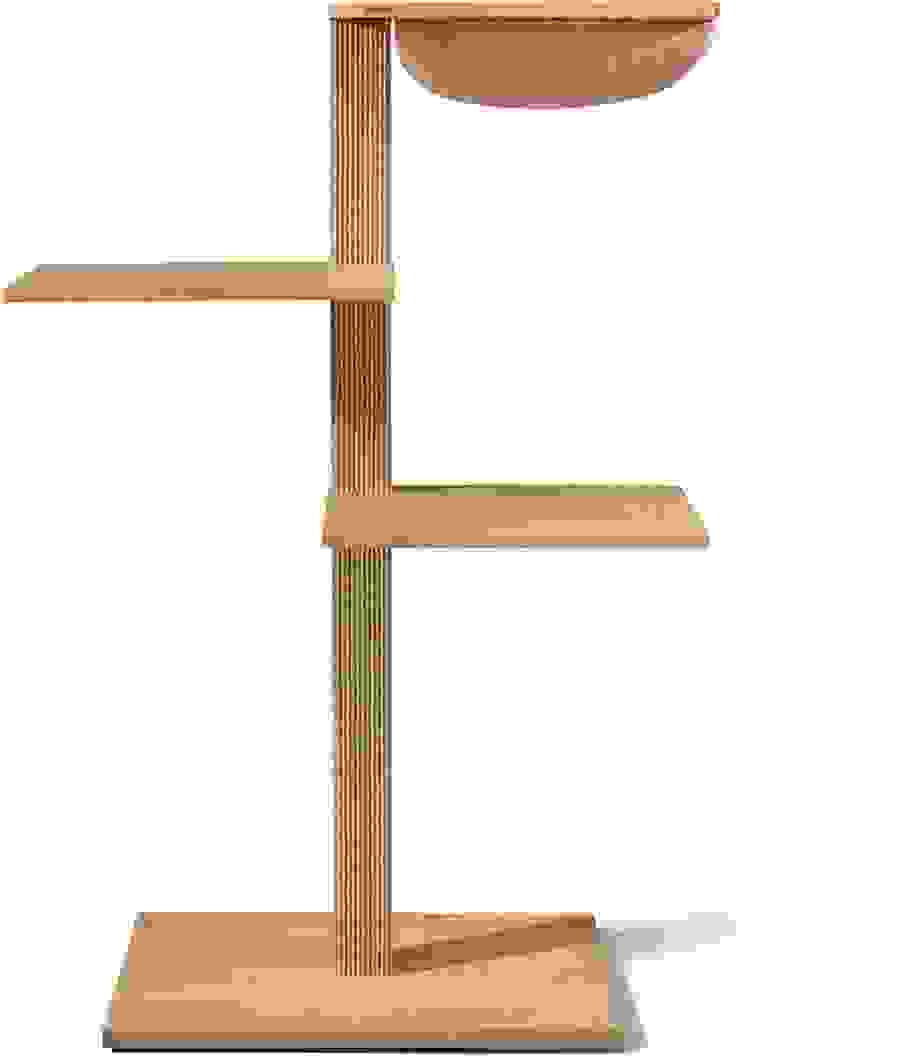 VIU-3 Kratzbaum – Eiche Weiß Beige / Altrosa
