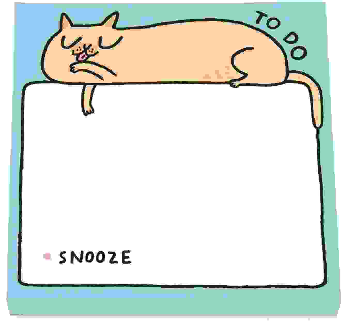To Do Snooze Cat Post-It Notes