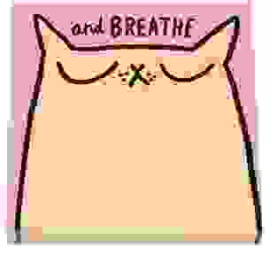 Breathe Cat Post-It Notes