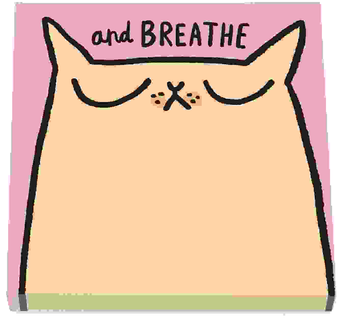 Breathe Cat Post-It Notes