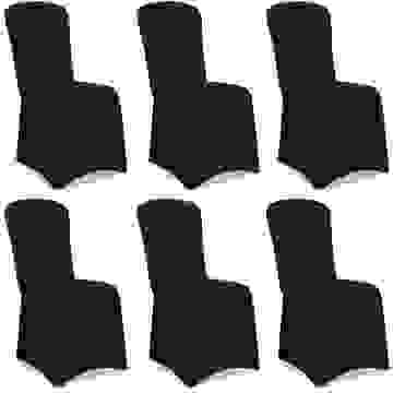 Stuhlhusse 6er-Set Schwarz