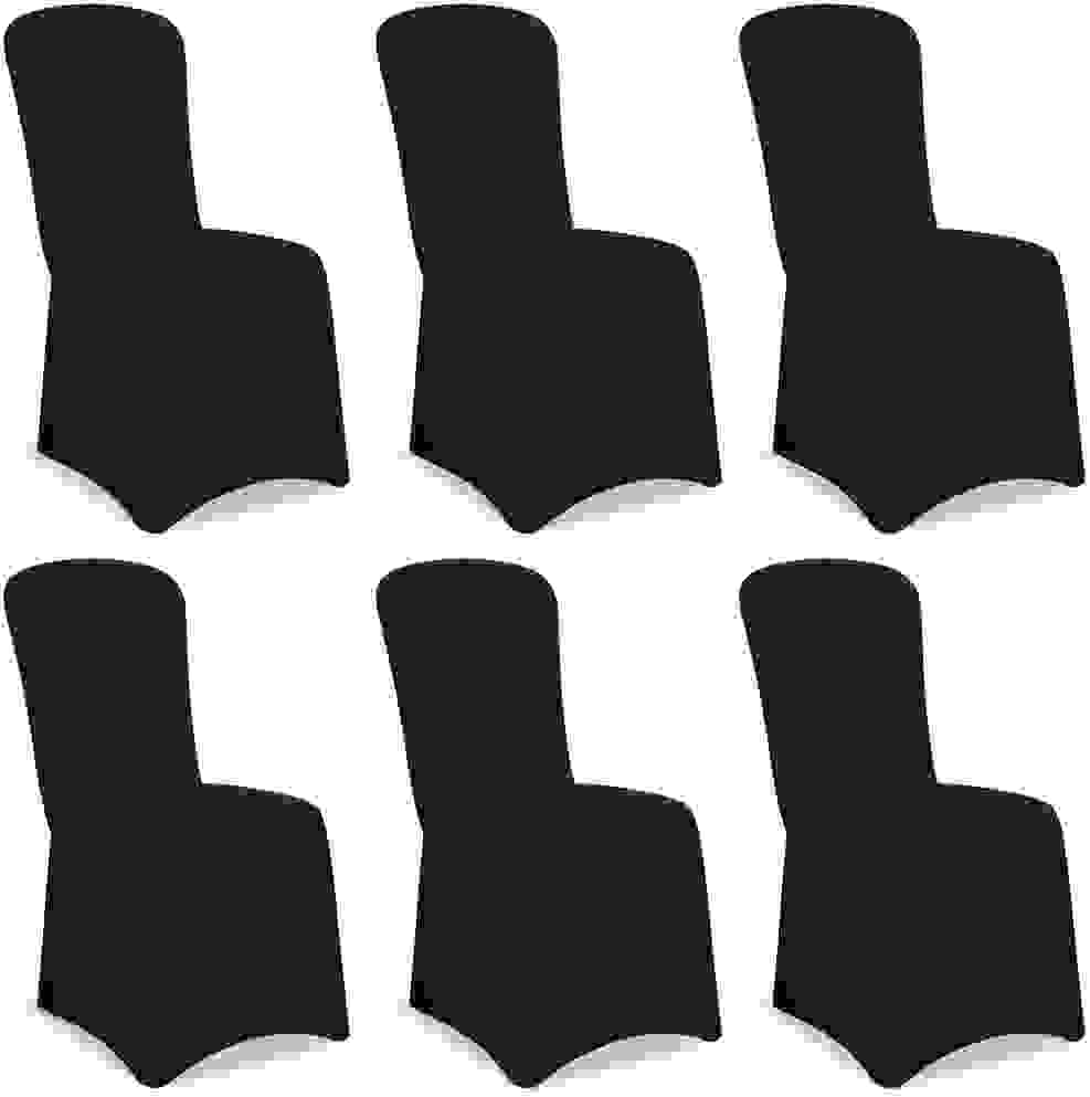 Stuhlhusse 6er-Set Schwarz