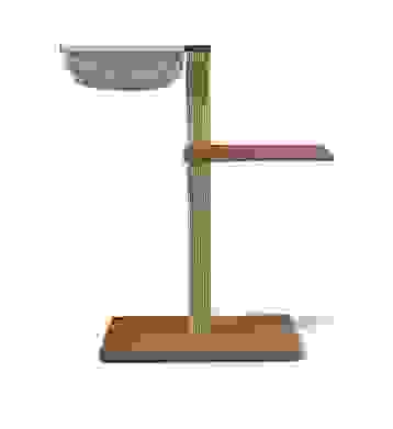 VIU-2 Kratzbaum – Nussbaum Beige / Signalgrau – Flanell