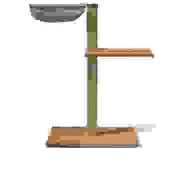 VIU-2 Kratzbaum – Eiche Natur Beige / Patinagrün