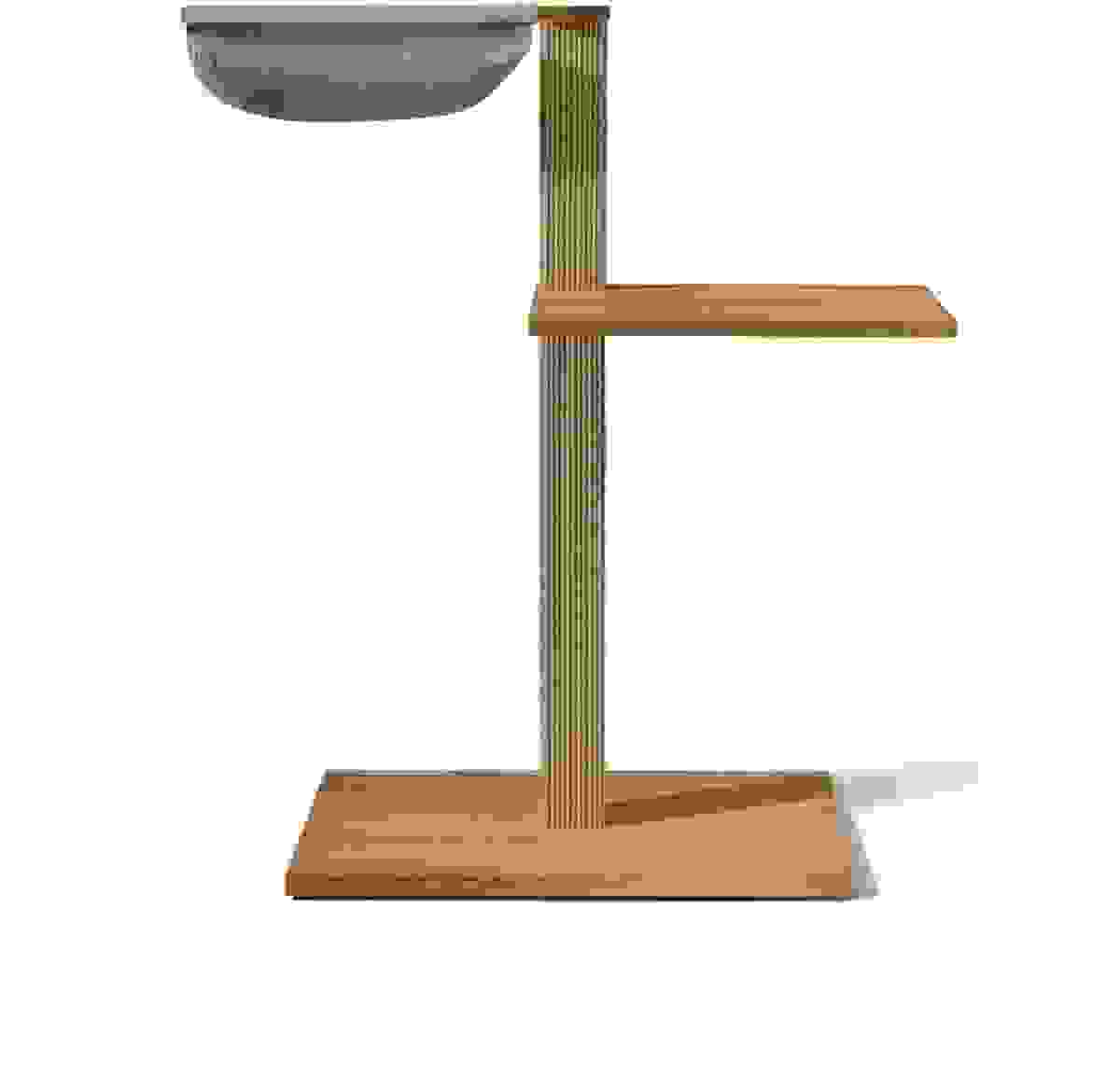 VIU-2 Kratzbaum – Eiche Natur Beige / Patinagrün