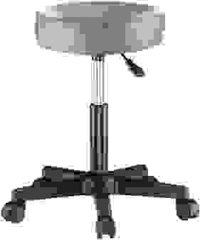 Rollhocker Kunstleder Grau 360° drehbar