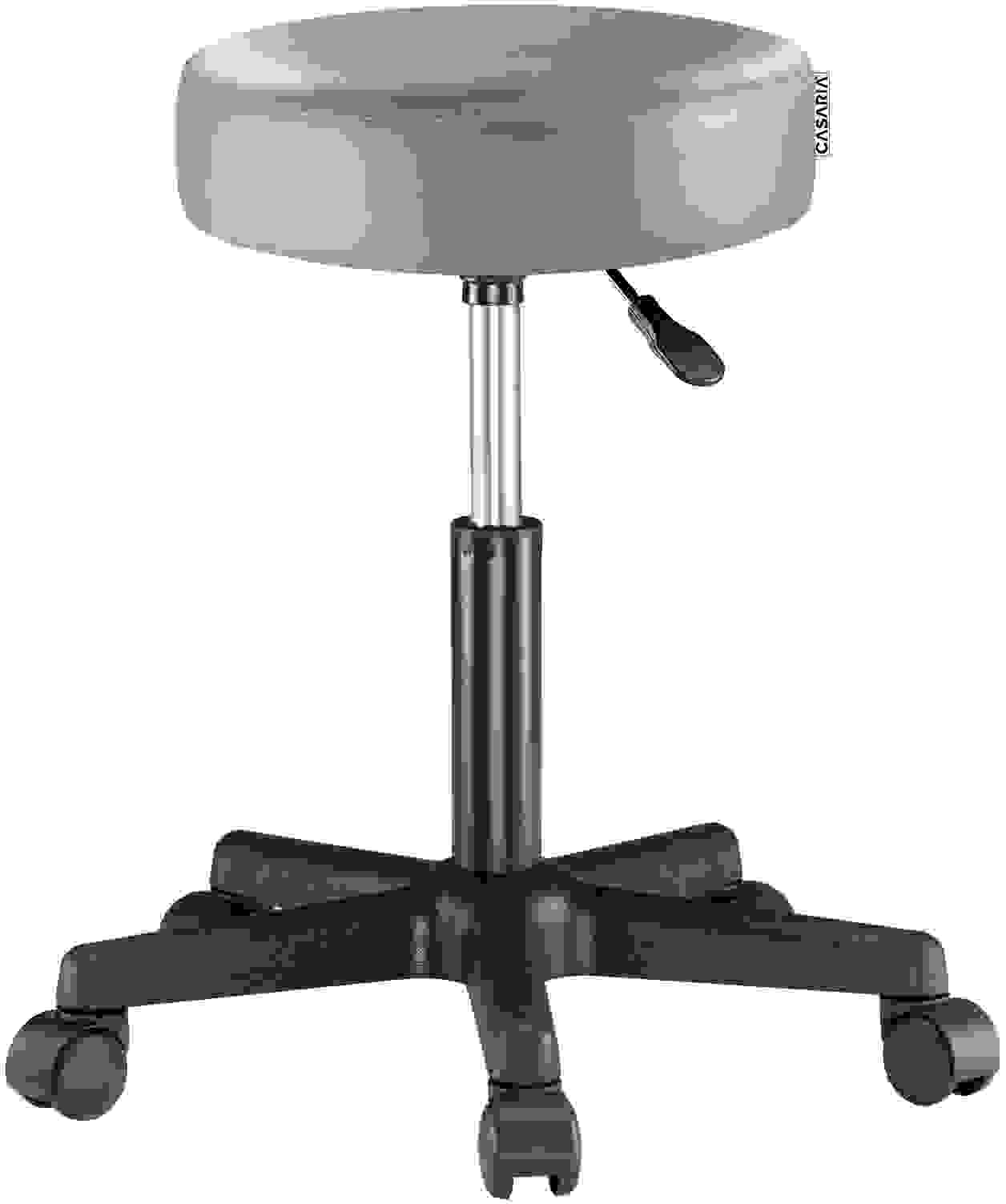 Rollhocker Kunstleder Grau 360° drehbar