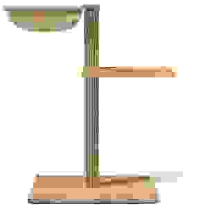 VIU-2 Kratzbaum – Eiche Weiß Beige / Caramelbeige – Flanell