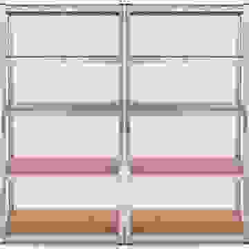 2 Stück Deubois Metall-Lagerregal/Regalschrank mit 5 Fachböden - 875kg Tragkraft - (HxBxT) 180x90x40 cm - 175kg pro Fachboden