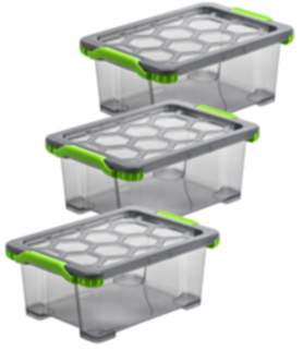 3er Set Aufbewahrungsbox 11l EVO TOTAL