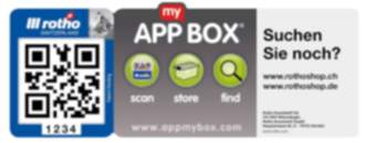 5x "App my Box" Etiketten