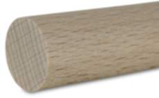 Amco Holzleiste Rundstab Buche 3x1000 mm glatt Rundstab Holzdübel unbehandelt