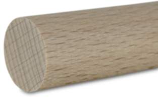 Amco Holzleiste Rundstab Buche 3x1000 mm glatt Rundstab Holzdübel unbehandelt