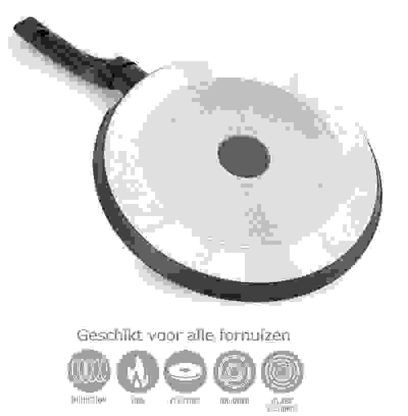 Antihaft-Pfannkuchenpfanne - Induktion Marmor - 28cm
