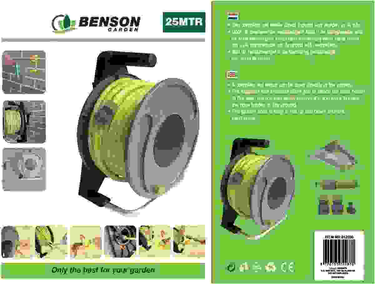 Benson Schlauchaufrollerset 2 in 1 - inklusive 25m Schlauch