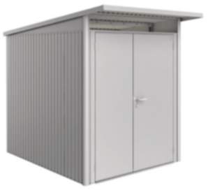 Biohort Gerätehaus AvantGarde Gr. A1 silber-metallic mit Doppeltür schmal