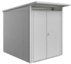 Biohort Gerätehaus AvantGarde Gr. A2 silber-metallic mit Doppeltür schmal