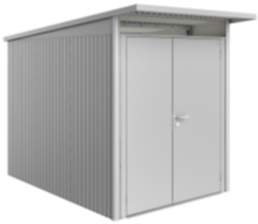 Biohort Gerätehaus AvantGarde Gr. A3 silber-metallic mit Doppeltür schmal