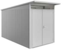 Biohort Gerätehaus AvantGarde Gr. A4 silber-metallic mit Doppeltür schmal