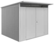 Biohort Gerätehaus AvantGarde Gr. A6 silber-metallic mit Doppeltür