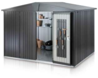 Biohort Gerätehaus Europa Gr. 5 dunkelgrau-metallic 2280x3160x2090 mm