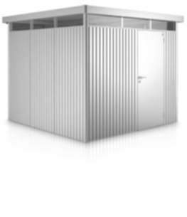 Biohort Gerätehaus HighLine Gr. H2, silber-metallic, Standardtür 1950x2750x2220 mm