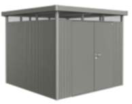 Biohort Gerätehaus HighLine Gr. H4 quarzgrau-metallic, Doppeltür 2750x2750x2220 mm
