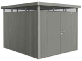 Biohort Gerätehaus HighLine Gr. H5 quarzgrau-metallic, Doppeltür 2750x3150x2220 mm