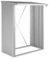 Biohort WoodStock 150 Kaminholzlager silber-metallic 1020x1570x1990 mm