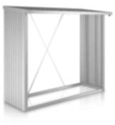 Biohort WoodStock 230 Kaminholzlager silber-metallic 1020x2290x1990 mm
