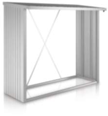 Biohort WoodStock 230 Kaminholzlager silber-metallic 1020x2290x1990 mm